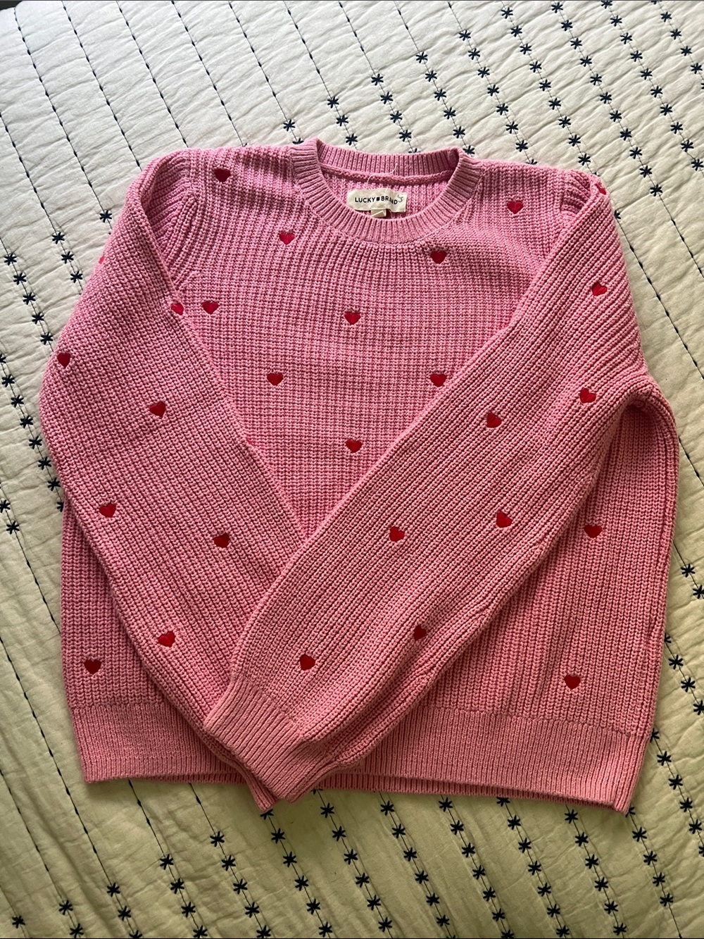 Lucky brand heart sweater